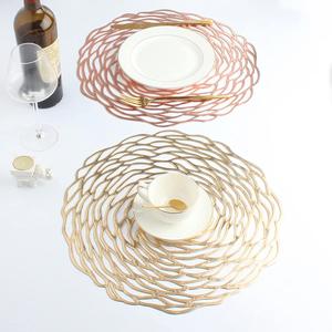 Oferta Especial: Juego de Manteles Individuales Redondos Metálicos Dorados para Mesa de Comedor, Centro de Mesa para Bodas - Product Image 6