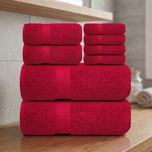 Ensemble de serviettes de bain en coton biologique ORCHID, 6 pièces, couleur unie, séchage rapide, écologiques, hypoallergéniques, pour usage hôtelier - Product Image 1