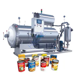 Pouch Food Sterilization Milk Process Luncheon Meat Sauce Package Retort Line Industrial Autoclave Machine 500L