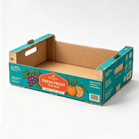 Boîte à fruits en carton ondulé personnalisée, emballage en carton imprimé avec logo pour l'expédition de fruits frais