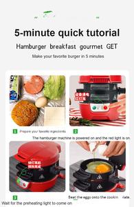 Máquina para hacer desayunos para hacer <span class=keywords><strong>hamburguesas</strong></span> y <span class=keywords><strong>hamburguesas</strong></span> perfectas - Product Image 2