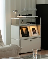 Meuble de rangement latéral personnalisé pour la maison, design moderne et simple, durable, en acier inoxydable, pour salon