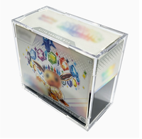 Boîte de présentation anti-poussière en acrylique transparent assemblée pour boîte ETB, boîte de rangement pour cartes à collectionner TCG, boîte de présentation pour figurines, fabrication sur mesure