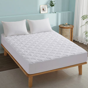 Protège-<span class=keywords><strong>matelas</strong></span> matelassé King Size pour hôtel, doux, respirant, silencieux, avec poches profondes pour la maison, l'hôtel, la chambre à coucher, blanc - Product Image 2