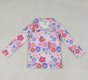 Conjunto de Ropa de Yoga para Niñas, Falda Pantalón Rosa con Cierre y Flores, Modelo GLD1418 - Product Image 4