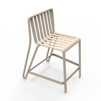 Tabouret haut design moderne de bistrot chaise de bar en aluminium pour mobilier d'extérieur pour bars restaurants hôtels salons
