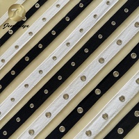Breites Twill-Band mit Ösen und Metallösen für Kleider, Korsetts, Taschen und Nähzubehör