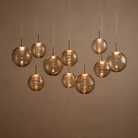 Lustre linéaire moderne et minimaliste de luxe en verre, luminaire suspendu personnalisé pour salon, salle à manger, bar, hôtel, hall