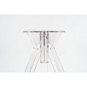 Base Ometto per piani 100 cm in policarbonato trasparente con Base di Design per soggiorno mobili - Product Image 4