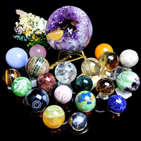 50 choix de sphères de pierres de guérison polies, sphères de quartz clair de haute qualité, sphères de quartz Reiki, Jiangsu pour la décoration Feng Shui, objets de collection