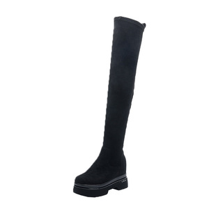 Haute Qualité Logo Personnalisé Femelle Bout Rond Intérieure Surélévation Long <span class=keywords><strong>Bottes</strong></span> Lady Chunky Talon <span class=keywords><strong>Bottes</strong></span> Femmes à Hauteur Du Genou <span class=keywords><strong>Bottes</strong></span> Pour Dames - Product Image 5
