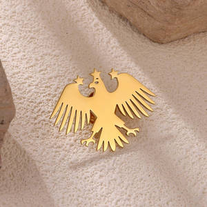 Broche en acier inoxydable avec nouvel emblème de la Syrie, aigle, pour les occasions spéciales, bijoux syriens - Product Image 6