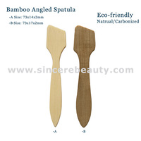 Spatule de masquage cosmétique en bambou écologique pour le maquillage du visage