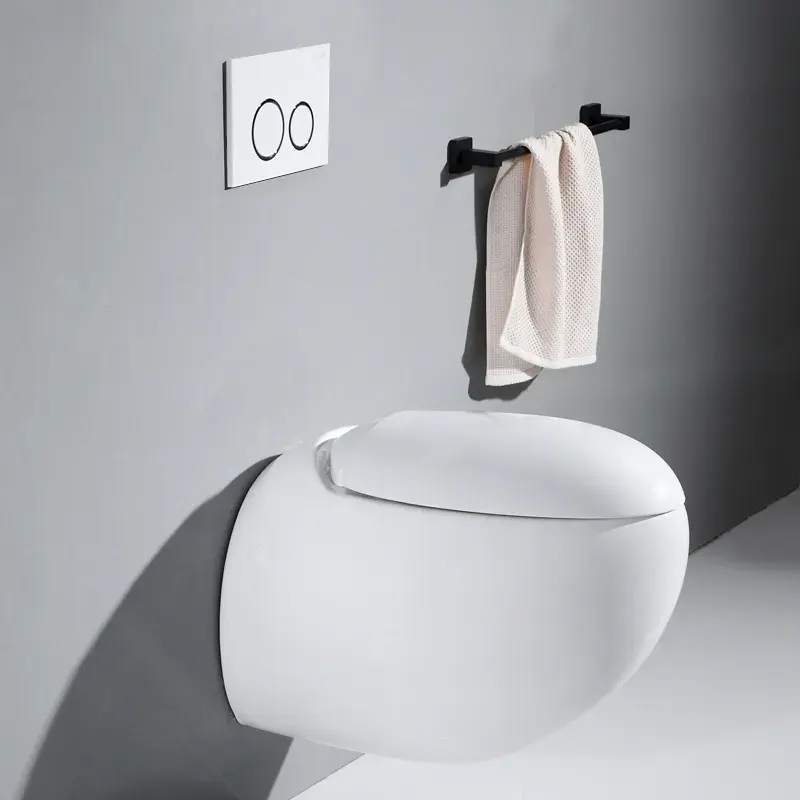 Eivormige Badkamer Toilet Sanitair Flush Keramische Wc Muur Opgehangen Toilet