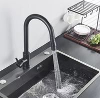 Keran Dapur Tarik Model Modern Warna Hitam Bahan Stainless Steel 304 Harga Pabrik Murah