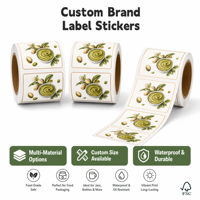 Étiquette personnalisée durable en stratifié holographique pour pot, étanche, de qualité alimentaire, anti-odeur pour fleurs 3,5g, pour couvercle latéral de pot en verre 3oz pour aliments pour animaux de compagnie
