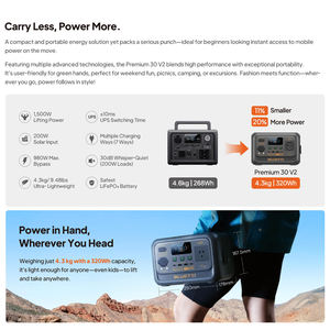 Station d'alimentation 110v <span class=keywords><strong>EB3A</strong></span> Hors Réseau Batterie d'alimentation domestique Hors Réseau Batterie d'alimentation solaire Stockage d'énergie solaire - Product Image 5