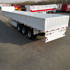 Semi-remorques à parois latérales bon marché <span class=keywords><strong>de</strong></span> Chine, 3 essieux, 40, 50, 60 tonnes, remorque à parois latérales, remorque <span class=keywords><strong>de</strong></span> fret à vendre - Product Image 6