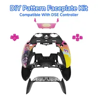 Kit Pelindung Layar Pola DIY Kompatibel dengan Pengontrol DSE, Cangkang Pengganti Cetak Kustom dengan Pegangan Anti Selip, Modifikasi Gamepad Acc
