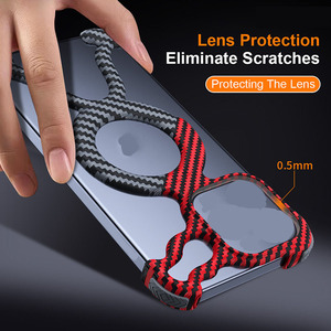 S2 điện thoại di động Trường hợp Hollow Out sợi carbon chống sốc điện thoại trường hợp hỗ trợ từ xe sạc - Product Image 4