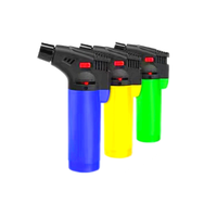 Vente en gros d'allume torche coupe-vent bon marché briquet rechargeable pour fumer du tabac Allume-cigare à gaz Jet flamme