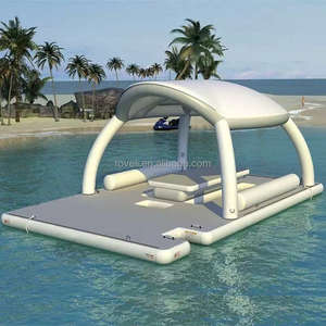 Plataforma Flotante Inflable de PVC para Piscina, Muelle de Juegos Acuáticos, Plataforma de Aire Enrollable para Jetski y Yates - Product Image 4