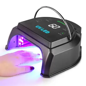 2024 New Arrival 80w Pro Cure Wireless Dual Light Rechargeable Cordless Sun Uv Led Gel Dryer Nail Lamp For Salon Manicure