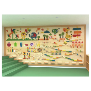 Tùy chỉnh bán buôn cảm giác treo tường Đồ chơi hơi nước trẻ em bằng gỗ tương tác tường trò chơi cho mầm non - Product Image 3