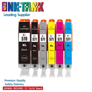 INK-TANK PGI-570XL PGI-570 PGI 570 CLI-571XL CLI-571 571 Compatible Inkjet Ink Cartridge for Canon PIXMA MG5750 Printer