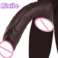 Dildo Anal Cokelat Besar Panjang Seperti Asli, Lembut Tebal Terasa Seperti Kulit, Dildo Besar Realistis, Butt Plug, Mainan Seks Dewasa untuk Pria Gay Wanita