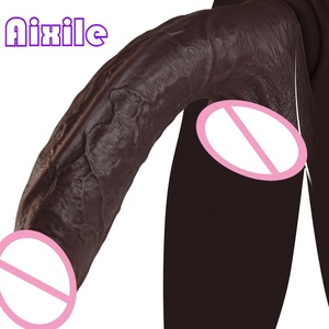 Long et Énorme Dildo Anal Marron Réaliste, Doux et Épais, Sensation Peau Réelle, Grand Dildo, Plug Anal, Jouet Sexuel Adulte pour Hommes Gays et Femmes - Product Image 1