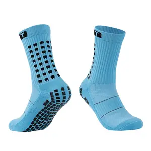 Grip Socks Football Socks Logo Sport Polyester Coolmax Football Anti Slip Soccer Sports Custom Socks Men