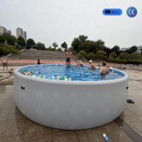 Piscine gonflable commerciale ronde géante Ipoo Go, durable, à structure Drop Stitch, avec pompe électrique, directement de l'usine