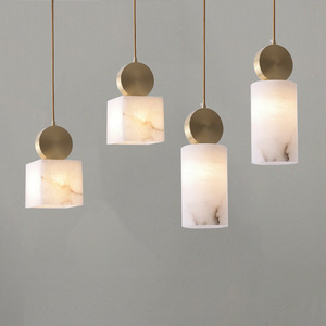 Brass Spanish Alabaster Pendant Light Simple Modern Restaurant Decoration Lighting Natural Marble <strong>Copper</strong> Indoor Bedside <strong>Lamp</strong> - Product Image 1