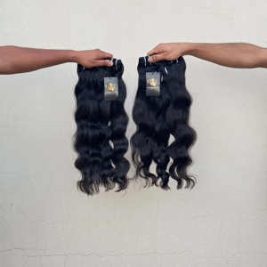 Venta al por mayor Raw Indian Temple Paquete de cabello humano, Bodywave Rizado Ondulado Cutícula alineada Paquetes de cabello virgen - Product Image 1