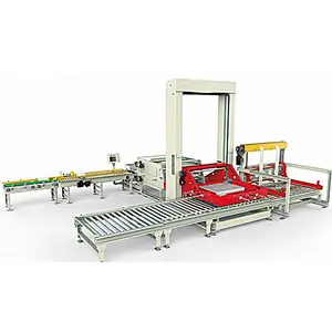 High Quality fully automatic bagging packing line palletizer for beer can from Membrane bag