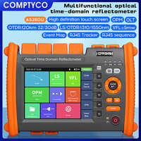 COMPTYCO A5280A/U OTDR multifonctionnel 1310/1550nm 32/30dB 120km avec OPM LS VFL RJ45 Tracker Écran tactile 4.3 Testeur OTDR fibre