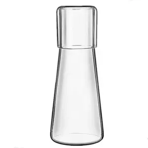 גבוהה בורוסיליקט זכוכית מים סיר סט זכוכית פרח תה סיר עם משקפיים אישית זכוכית מים קומקום