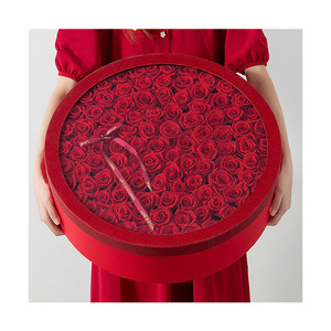 Juego de tres cajas de flores para ventana de papel de arte transparente hecho a mano Ammy, 99 rosas, regalo de San Valentín, caja vacía - Product Image 1