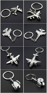 Oneway Wholesale Fashion 3D Mini Craft Travel Gift portachiavi per aerei in metallo portachiavi personalizzati per aeroplani 3D - Product Image 5