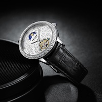 Montre mécanique de luxe Kingston authentique avec tourbillon et phases de lune, boîtier en alliage, montre haut de gamme pour hommes d'affaires, entièrement automatique