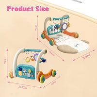 Tapis d'éveil pour bébé 3 en 1, piano à pédales, support de fitness, couverture douce, tapis sensoriel pour bébé, gymnase d'activités, tapis de jeu pour ramper