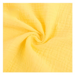 Langka bán buôn 120 GSM Trọng lượng nhẹ hai lớp Jersey vải màu rắn 100% bông <span class=keywords><strong>Crinkle</strong></span> Crepe cho bé bọc trẻ con bằng tả - Product Image 2