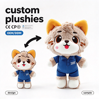 Peluche loup bleu personnalisée en fourrure, OEM ODM, loup assis de dessin animé, animal en peluche super doux en coton pour collection