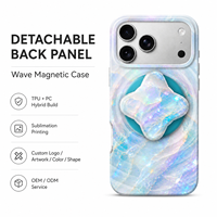 Étui de téléphone magnétique à forme spéciale avec support, plaque arrière détachable en TPU et PC, impression par sublimation, personnalisation OEM