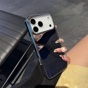 เคสโทรศัพท์ iPhone 17 แบบกระจกแต่งหน้า ดีไซน์หรูหราเคลือบผิว สำหรับผู้หญิงและเด็กผู้หญิง ป้องกันการกระแทก ใช้ได้กับ iPhone 12 13 14 15 16 17 Pro Max - Product Image 4