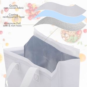 Sac isotherme jetable en non-tissé, écologique, recyclable, imperméable, pliable, pour la livraison de repas et la restauration - Product Image 3