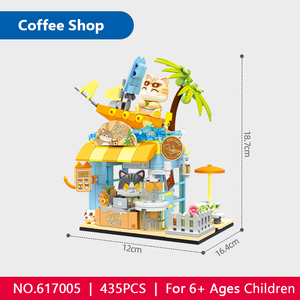 617005<span class=keywords><strong>ร้าน</strong></span>กาแฟ<span class=keywords><strong>ร้าน</strong></span>กาแฟโมเดลสตรีทสุดสร้างสรรค์ชุดของเล่นพลาสติกบล็อกตัวต่อเพื่อการศึกษาสำหรับเด็ก - Product Image 5