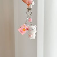 Nouveau porte-clés breloque de sac en forme de ours en peluche pour sac à dos, accessoire DIY, vente en gros