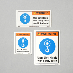 Autocollant adhésif de signalisation de sécurité pour crochet de levage, équipement de levage de grue, sécurité industrielle, imperméable, anti-rayures - Product Image 1